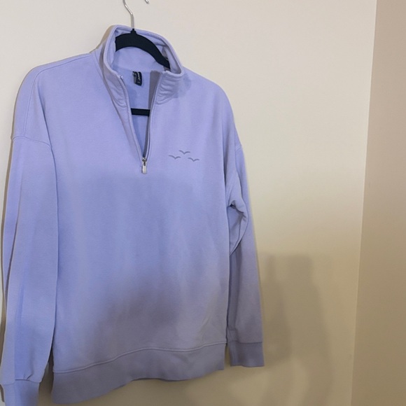 Lavender Half-Zip Pullover Sweatshirt - Picture 6 of 6